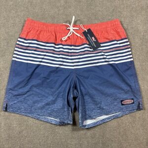Vineyard Vines Performance Printed Chappy 7" Bluefish‎ Swimtrunks Sz Large NWT